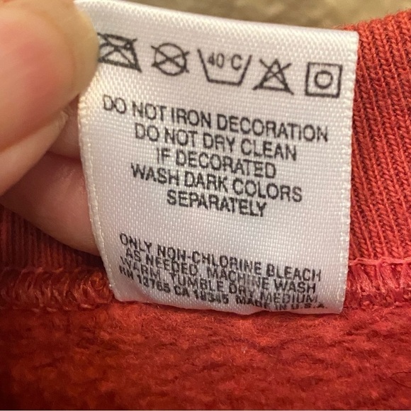 Vintage FRUIT OF THE LOOM Rust Orange Grand Canyon Graphic Sweatshirt Size Large - Picture 6 of 6